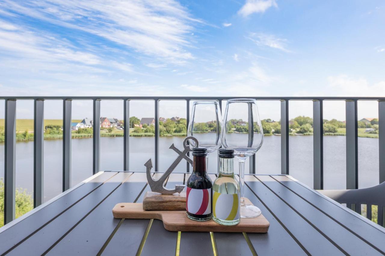 Apartment N14 Direkt Am Nordseedeich Mit Blick Auf Den See Nordstrand Exterior foto