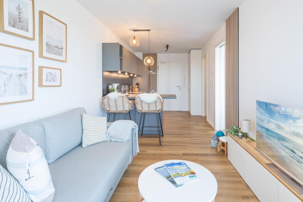 Apartment N14 Direkt Am Nordseedeich Mit Blick Auf Den See Nordstrand Exterior foto
